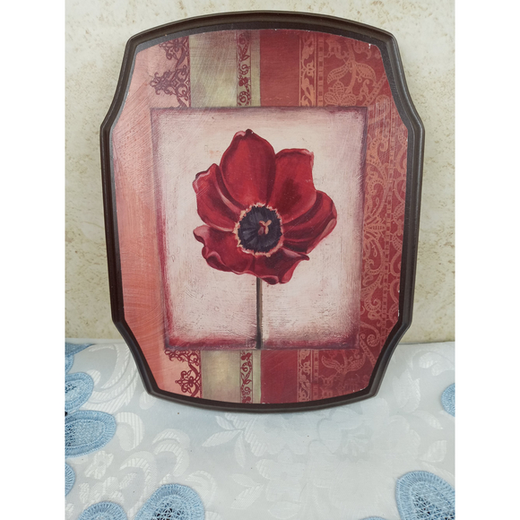 Polson's Mediterranean Floral Wall Hanging Plaques Set of 2 7x9" - Picture 2 of 5